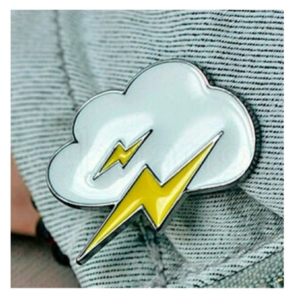 TimLee Jewelry - Cloud Lightening Enamel Pin